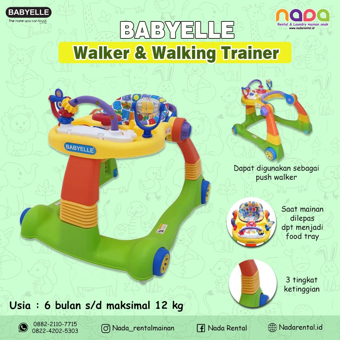 BABY WALKER BABYELLE 2 IN 1 - UT