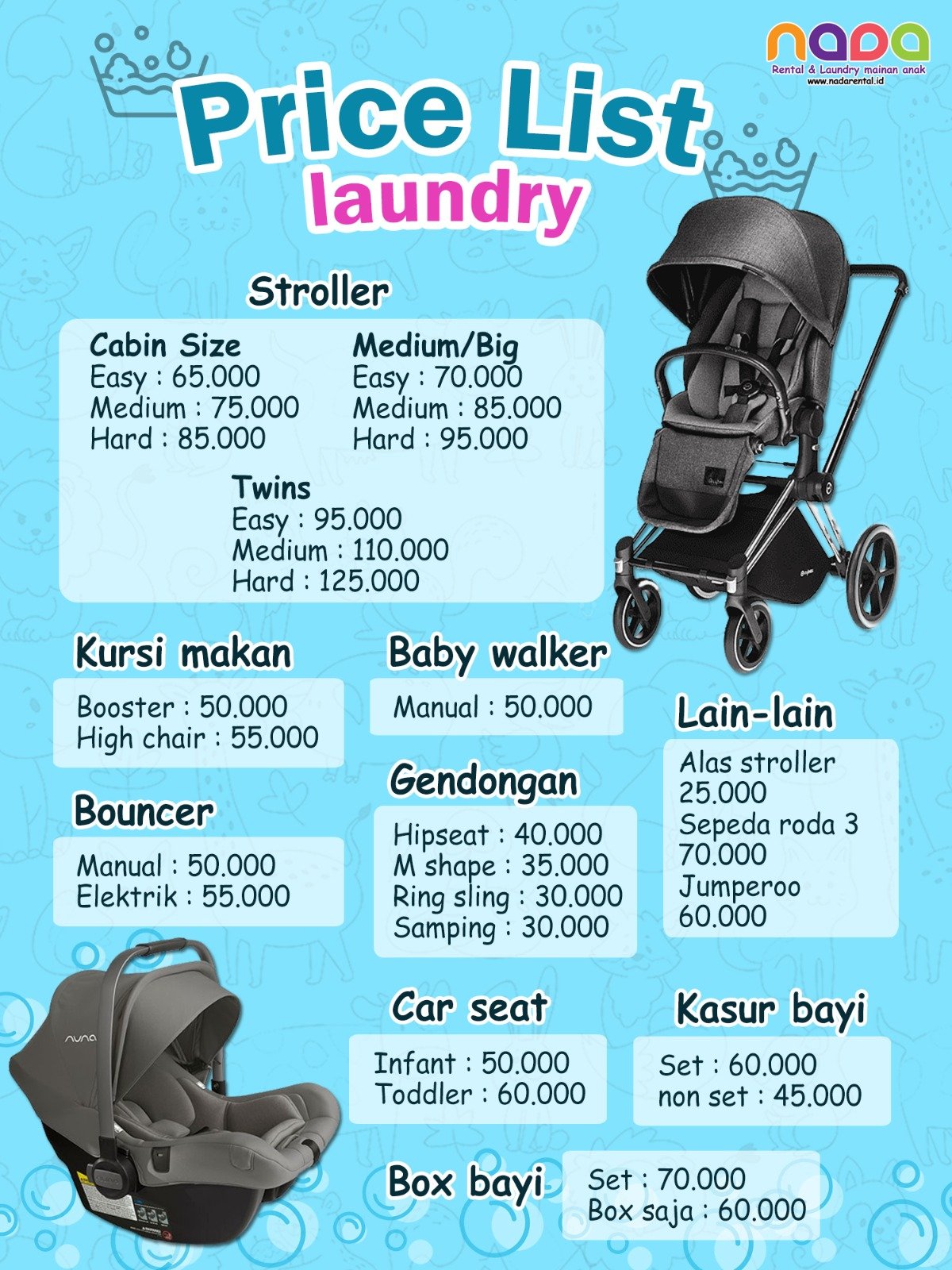 LAUNDRY STROLLER & BABY GEAR