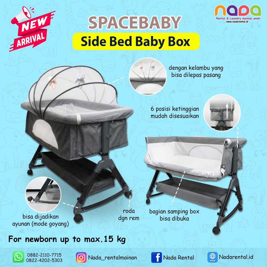 SPACEBABY SIDE BED BABY CRIB