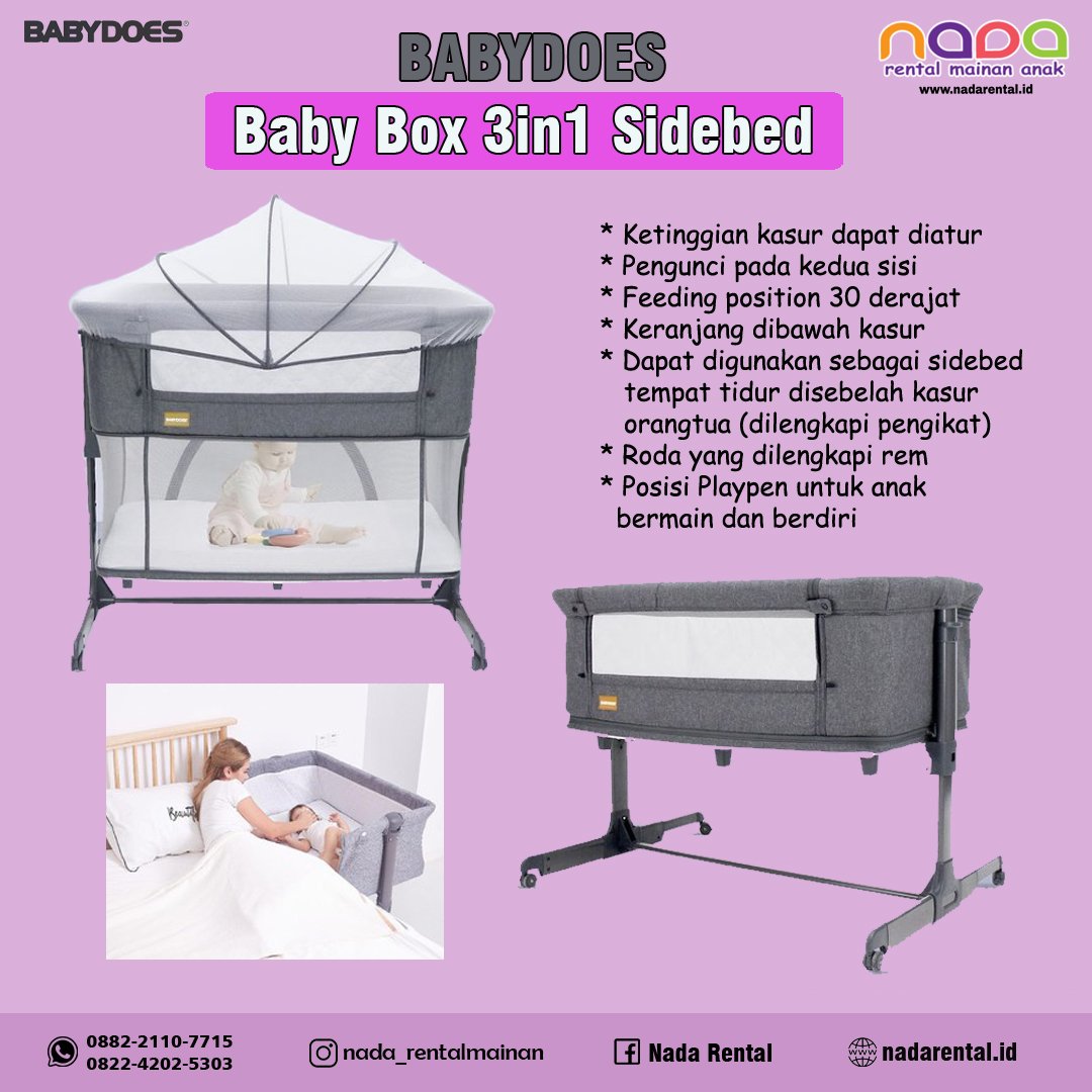 BOX BAYI 3-IN-1 SIDE BED