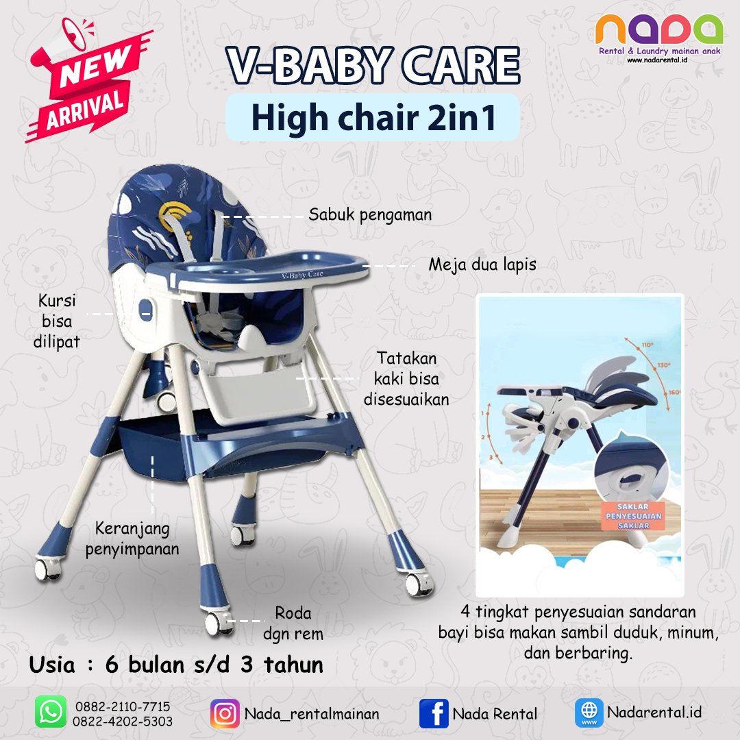 KURSI MAKAN V-BABYCARE