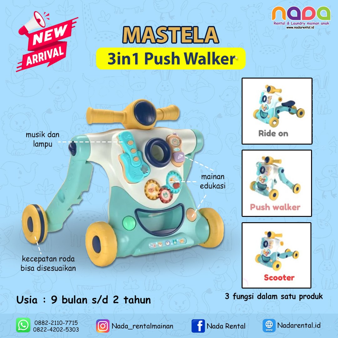 MASTELA PUSH WALKER 3IN1