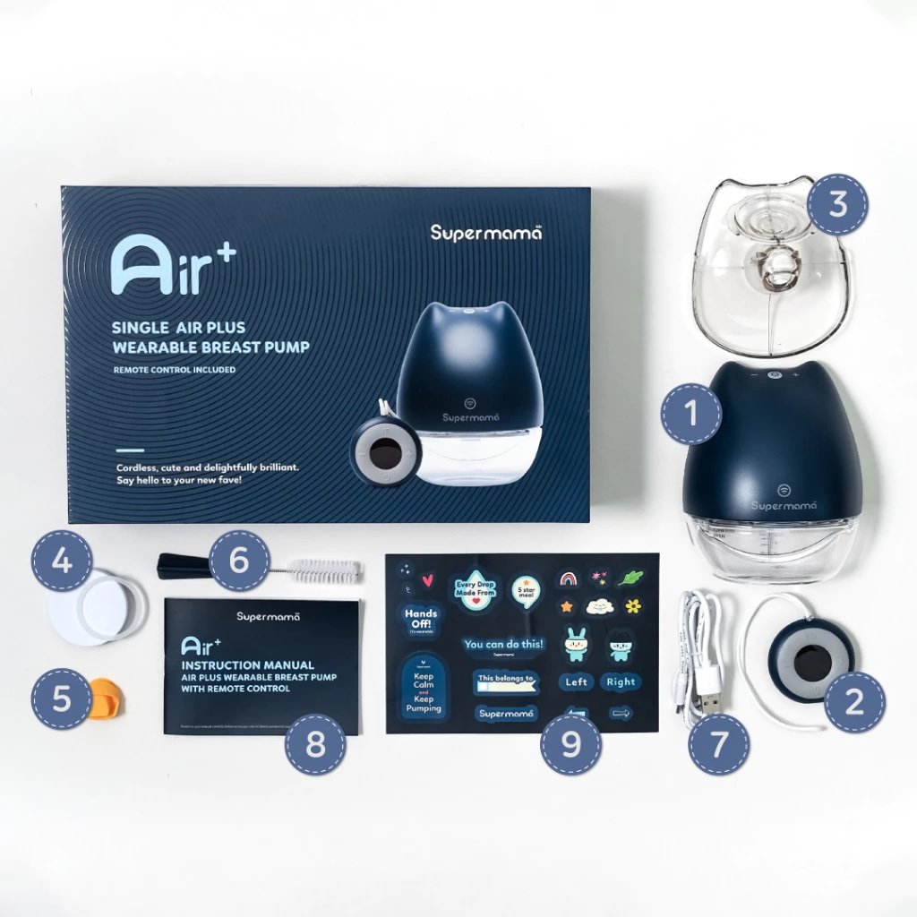 SUPERMAMA LAB AIRPLUS BREAST PUMP WITH REMOTE