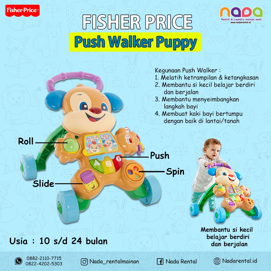 PUSH WALKER FISHER PRICE PUPPY