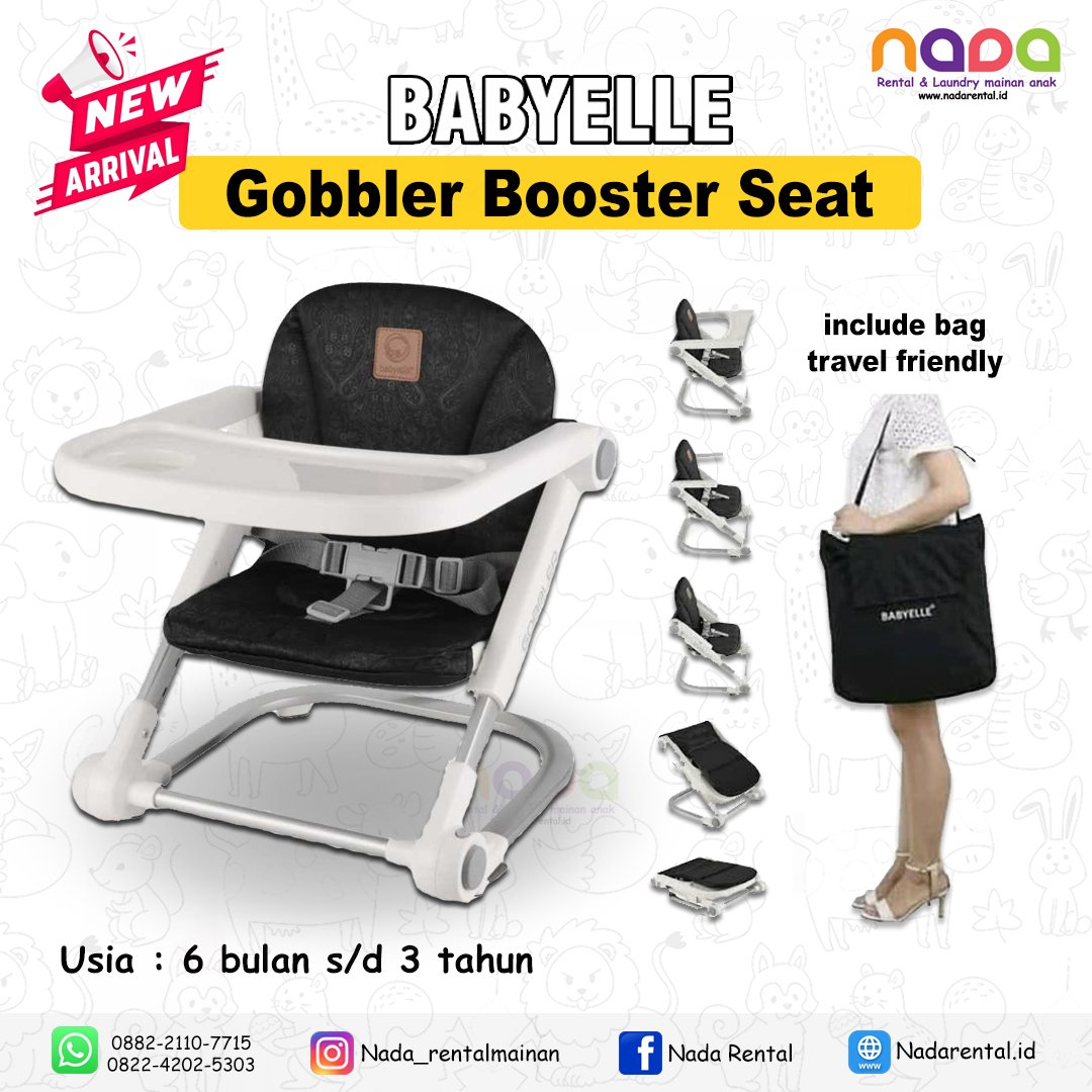 BABYELLE BOOSTER SEAT GOBBLER-BLACK