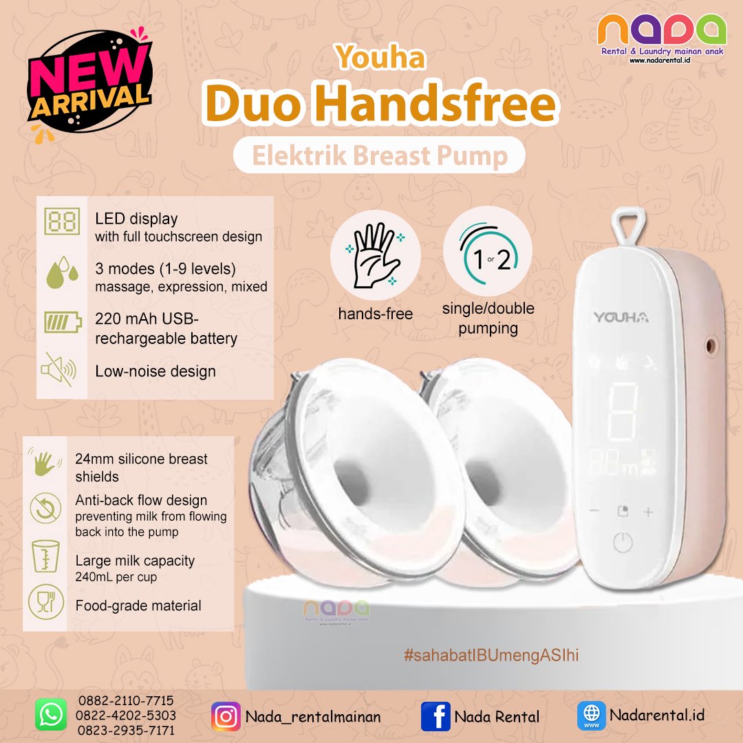 YOUHA DUO DOUBLE HANDSFREE ELECTRIC BREAST-PUMP