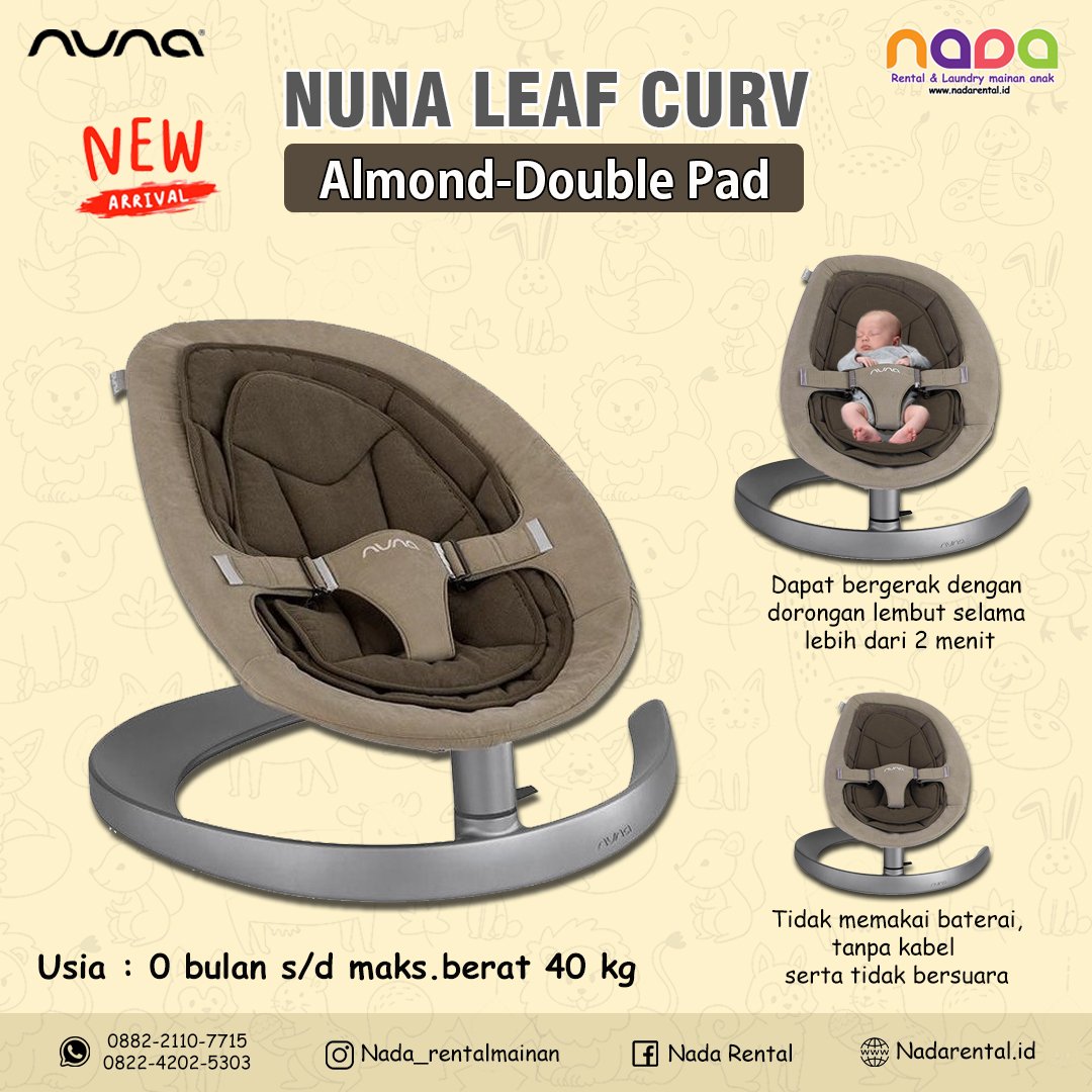 NUNA LEAF CURV DOUBLE PAD-ALMOND Di Nadarental.id Adalah Rental Mainan ...