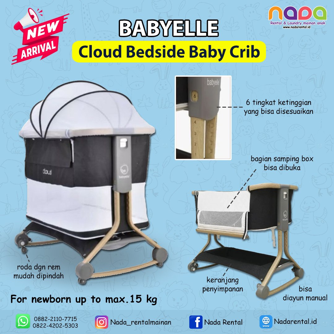 BABYELLE CLOUD SIDE BED BABY BOX